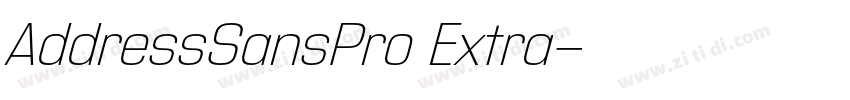 AddressSansPro Extra字体转换
